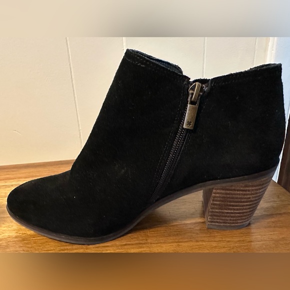 Lucky Brand Black Suede Ankle Booties - Picture 2 of 4